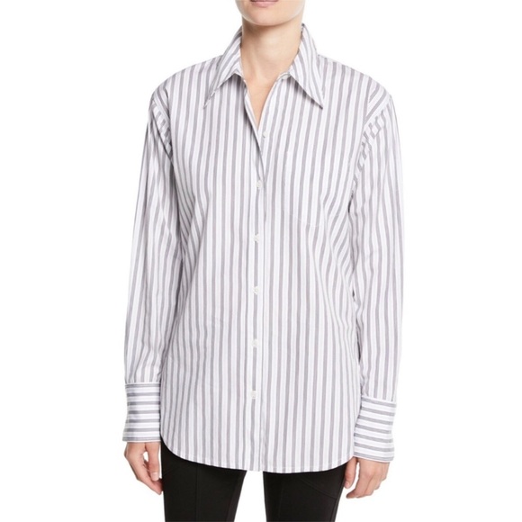 A.L.C. Tops - A.L.C. Wharton Striped Poplin Button Down Top Size 6 NWT